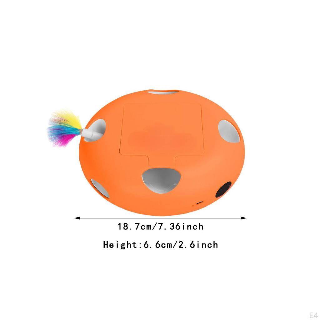 Cat Feather Toy Interactive Automatic Motion Seek Game Rechargeable Pet Plaything for Indoor