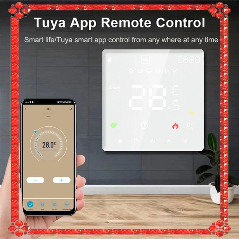 24-Hour Delivery Tuya Wifi Smart Thermostat Electric Floor Heating TRV Water Gas Boiler Temperature Voice Remote Controller 3A D