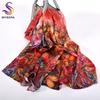 [BYSIFA] New Luxury Pure Silk Scarf Shawl Women Spring Autumn Long Scarves Ladies Brand 100% Silk Neck Scarf Foulard 175*52cm