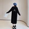 Women's Fashion Fall Winter Long Sleeve O-Neck Loose Waistline Casual Dresses