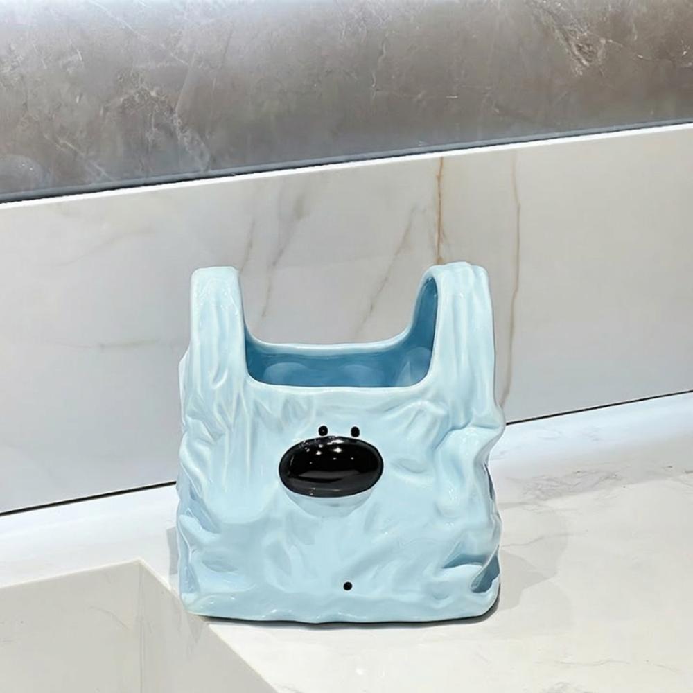 Estuche de Cerámica Estilo Bolso Portadocumentos de Escritorio con Forma de Cachorro Organizador de Escritorio