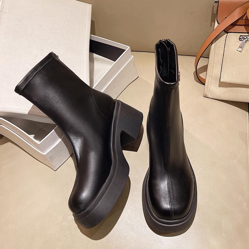 Модные женские ботильоны Butterfly Knot Leather 2024 Новые зимние ботинки для женщин — фото 7