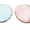Nail Palette Resin Round  Style Crystal Display Plate Gold Edge Manicure Mixing Tool  Practical Nail Makeup Accessory