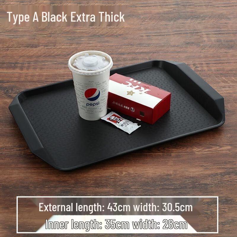 Rectangular Melamine Fast Food Serving Trays - 10 Pack