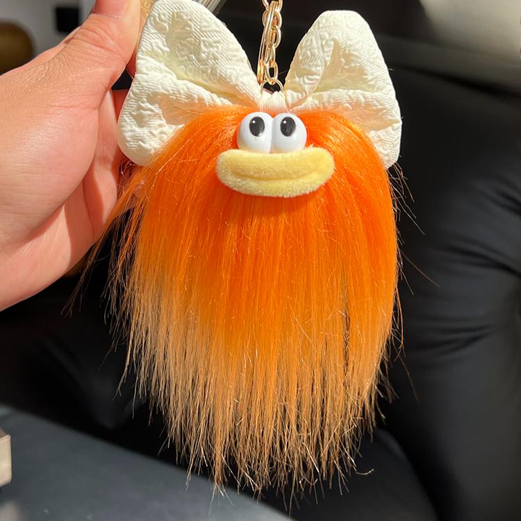 Urocze Dudu Lips Długie Włosy Dziwne Brzydkie Urocze Zabawne Kreskówkowe Lalki Brelok Wisiorek Spersonalizowana Pluszowa Lalka Wisiorek do Torby