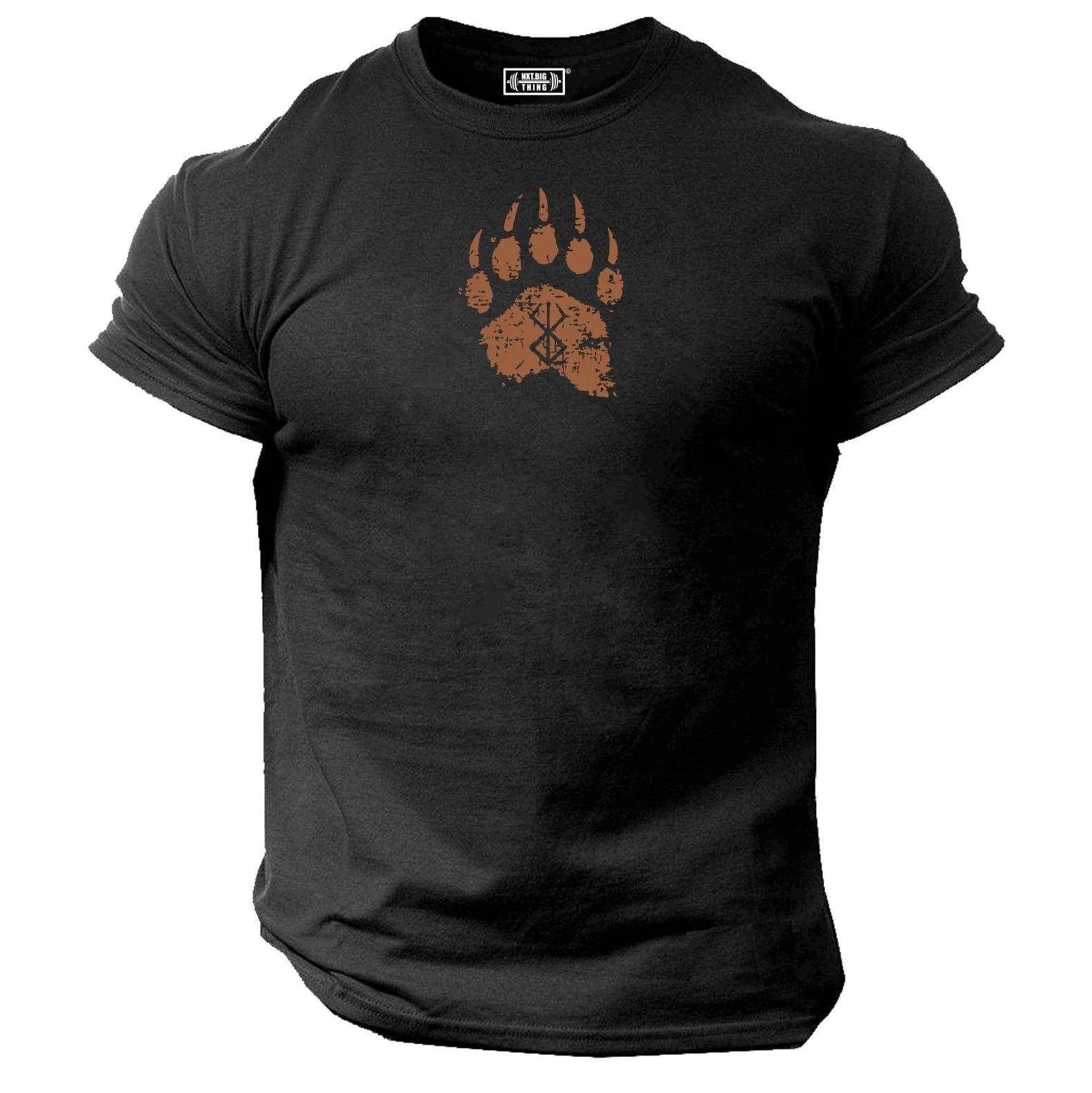 Bear Paw T Shirt Gym Clothing Bodybuilding Training Workout Exercise Boxing Top XL