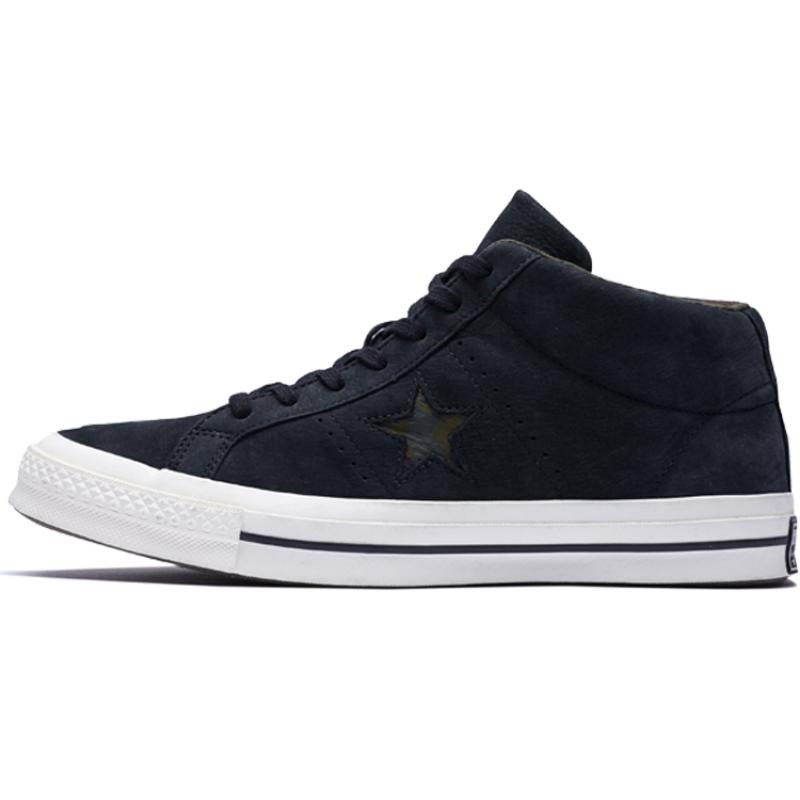 

Converse Серия One Star Утилитарный камуфляж Классические Универсальные Эспадрильи Мид-топ Унисекс Черно-белые 36.5