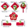 3D Lucky Door Sticker Cartoon Traditional Fortune Wall Stickers Chinese Style Blessing Sticker Door Window Stickers