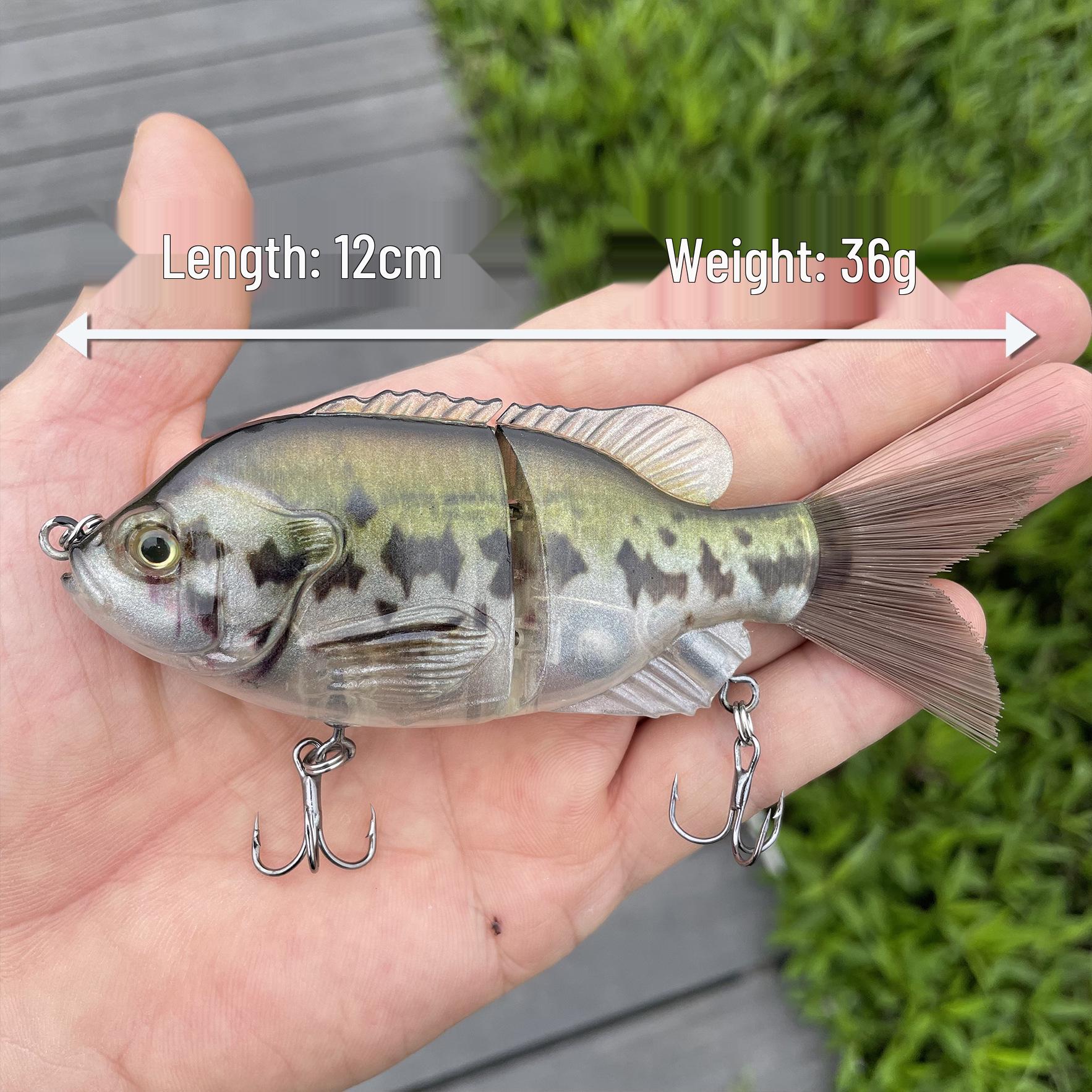 Flexible Multi-Section Bionic Sunfish Lure for Downstream Fishing 36g (12cm) Slow Sinking