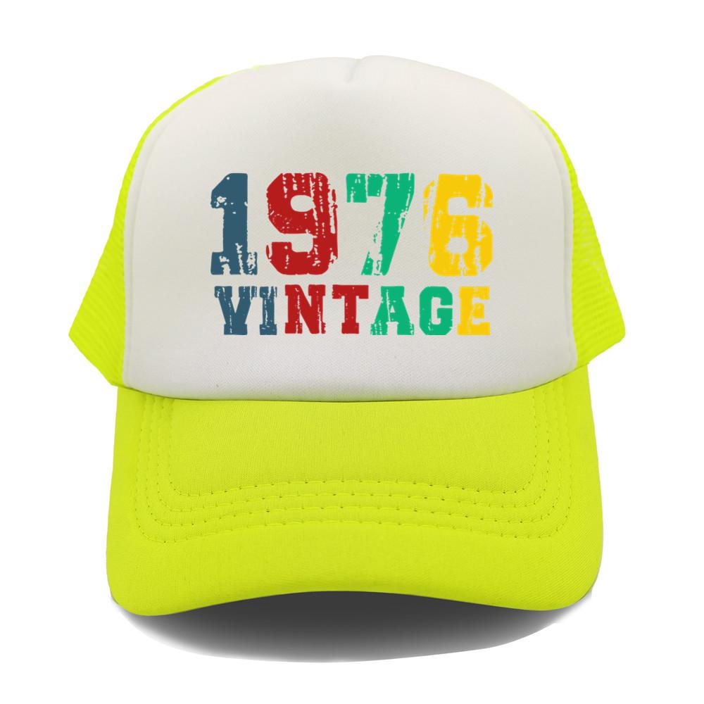 Made In 1976 Trucker Cap Unisex Birthday Gift Dad Hat Baseball Cap Unisex Outdoor Mesh Net Caps