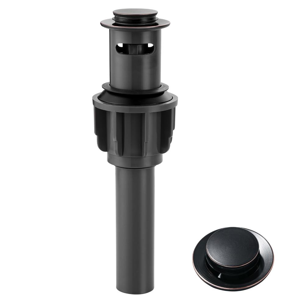 Oil Rubbed Bronze Pop up Basin Sink Drain with Overflow,Bathroom Vanity Sink Drain Stopper, Pop up Drain Stopper (as the picture,ABS Plastic)