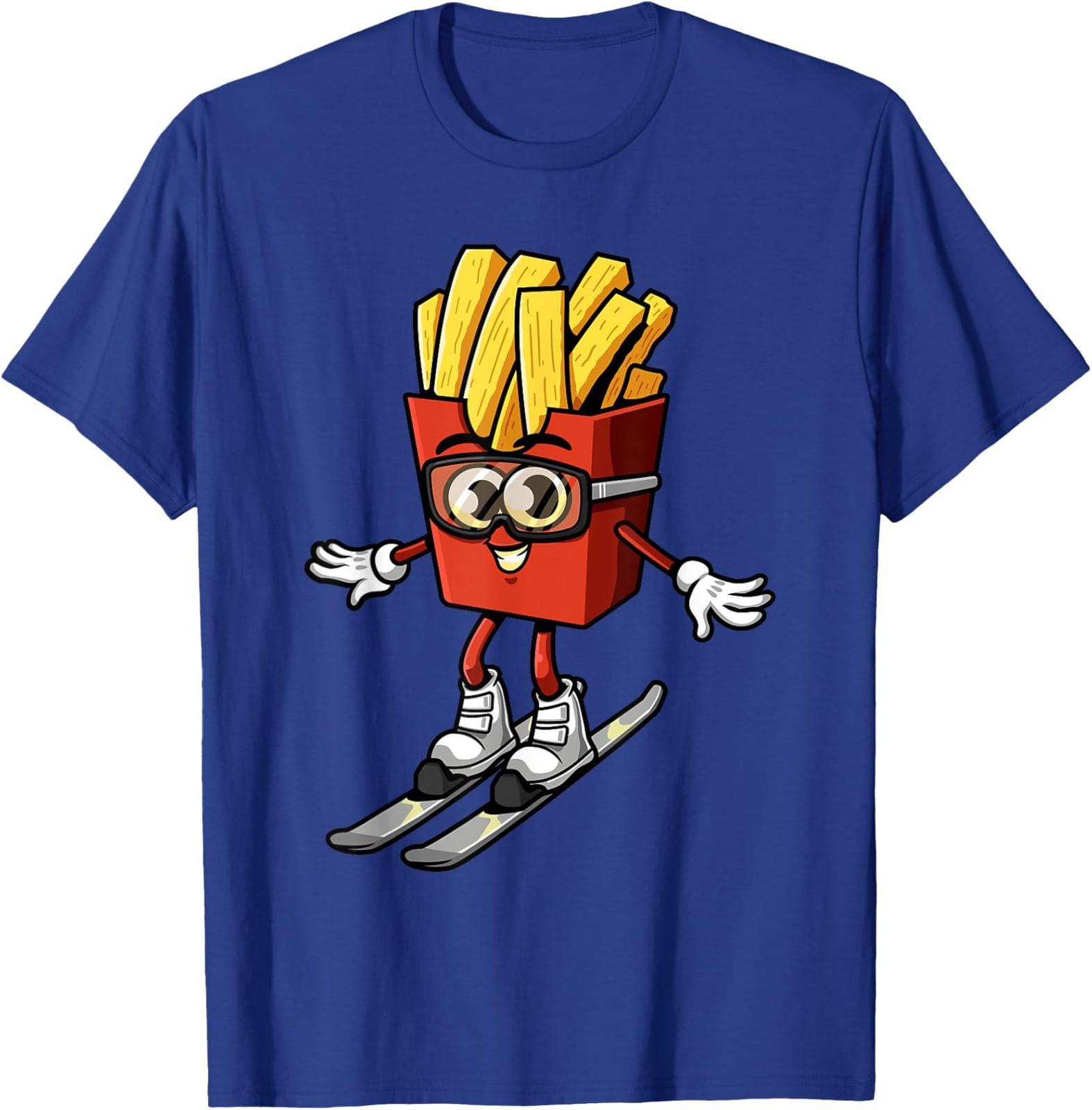 Funny French Fry Ski Instructor Potato Humor Unisex T-Shirt S разноцветный