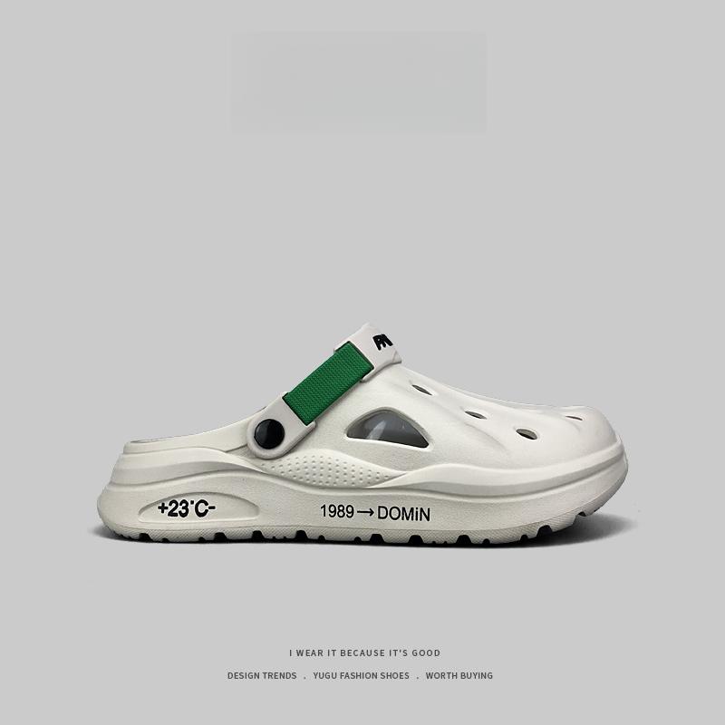 Klasické letní dřeváky Pánské pantofle Prodyšné zahradní boty Venkovní pohodlné plážové pantofle Domácí pantofle Protiskluzové pantofle