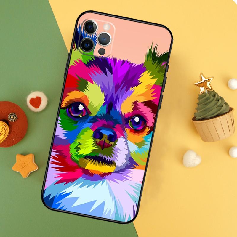 Chihuahua Face Floral Dog Case For iPhone 13 12 Mini 11 14 16 15 Pro Max 7 8 Plus X XR XS Max Back Cover