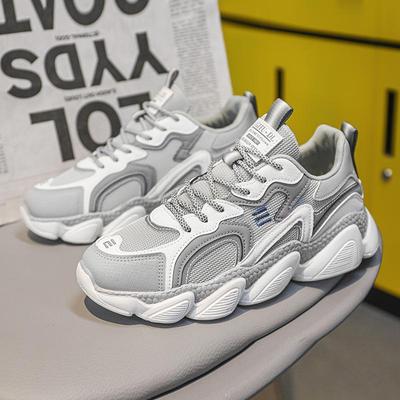 Ins Dad Shoes Spring Mesh Sports Shoes Raw Casual Running Shoes Thick Sole Height Increase