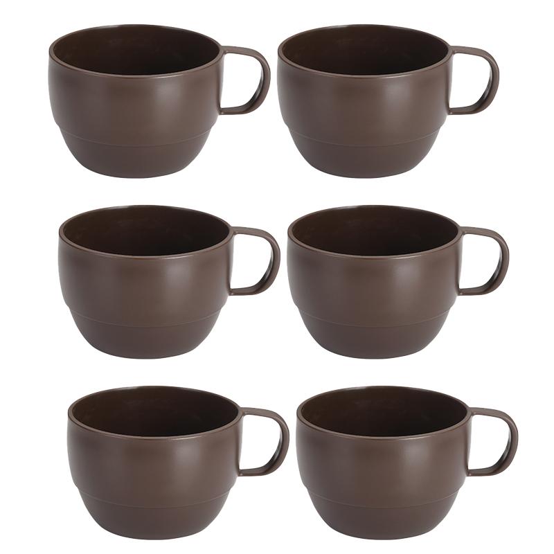 Plastic Coffee Cups 6-Pack Family And Children'S Not Easy To Break Suitable For Outdoor Camping