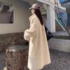 Autumn and winter thickened long stand-up collar mink hair mink fur integrated fur environmentally friendly fur jacket women's coat