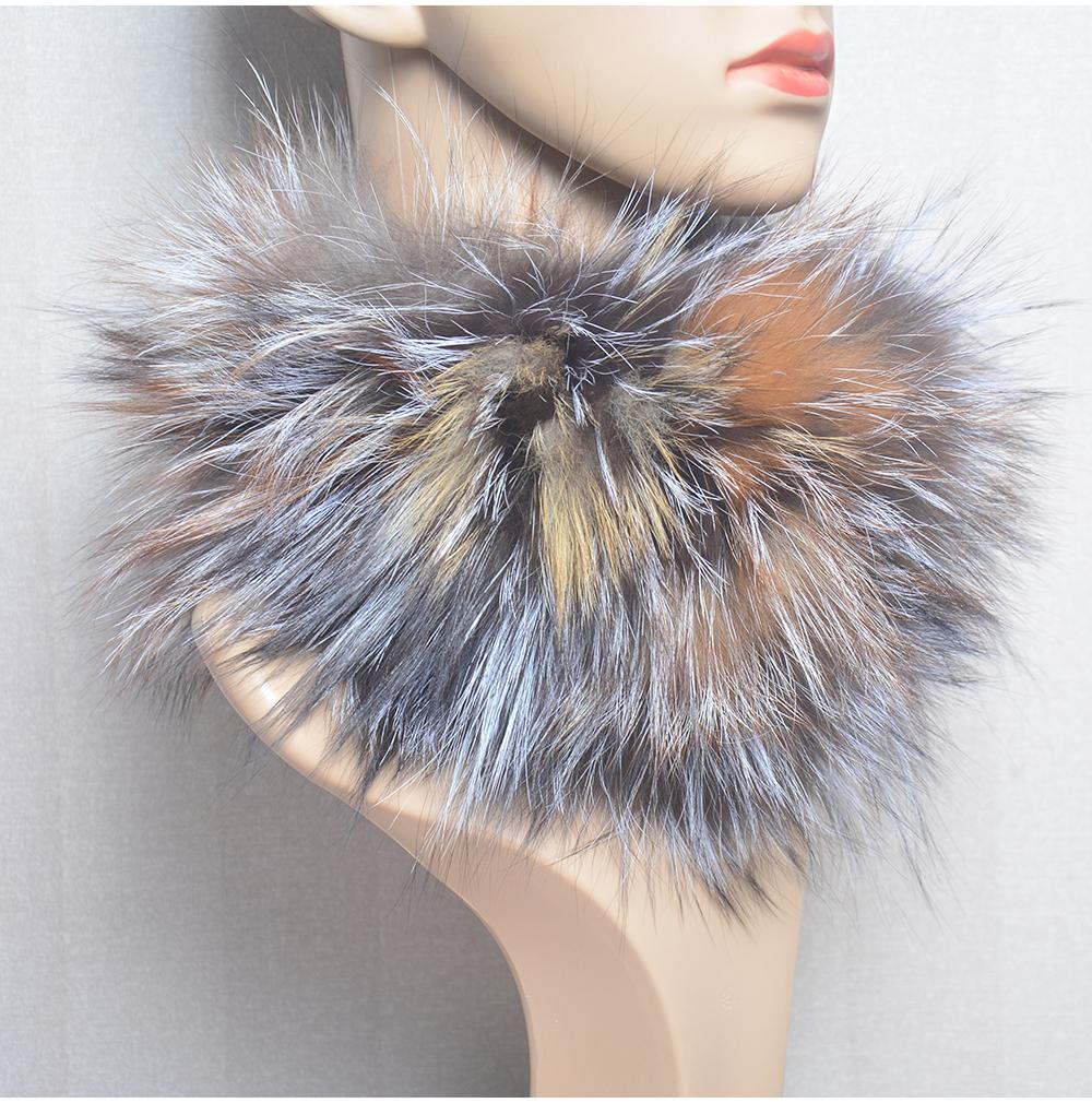 Real Fox Fur Scarf Fur Headband Women Winter Ring Fox Fur Scarves Luxury Neck Warmer Good Elastic 100% Natural Fur Mufflers