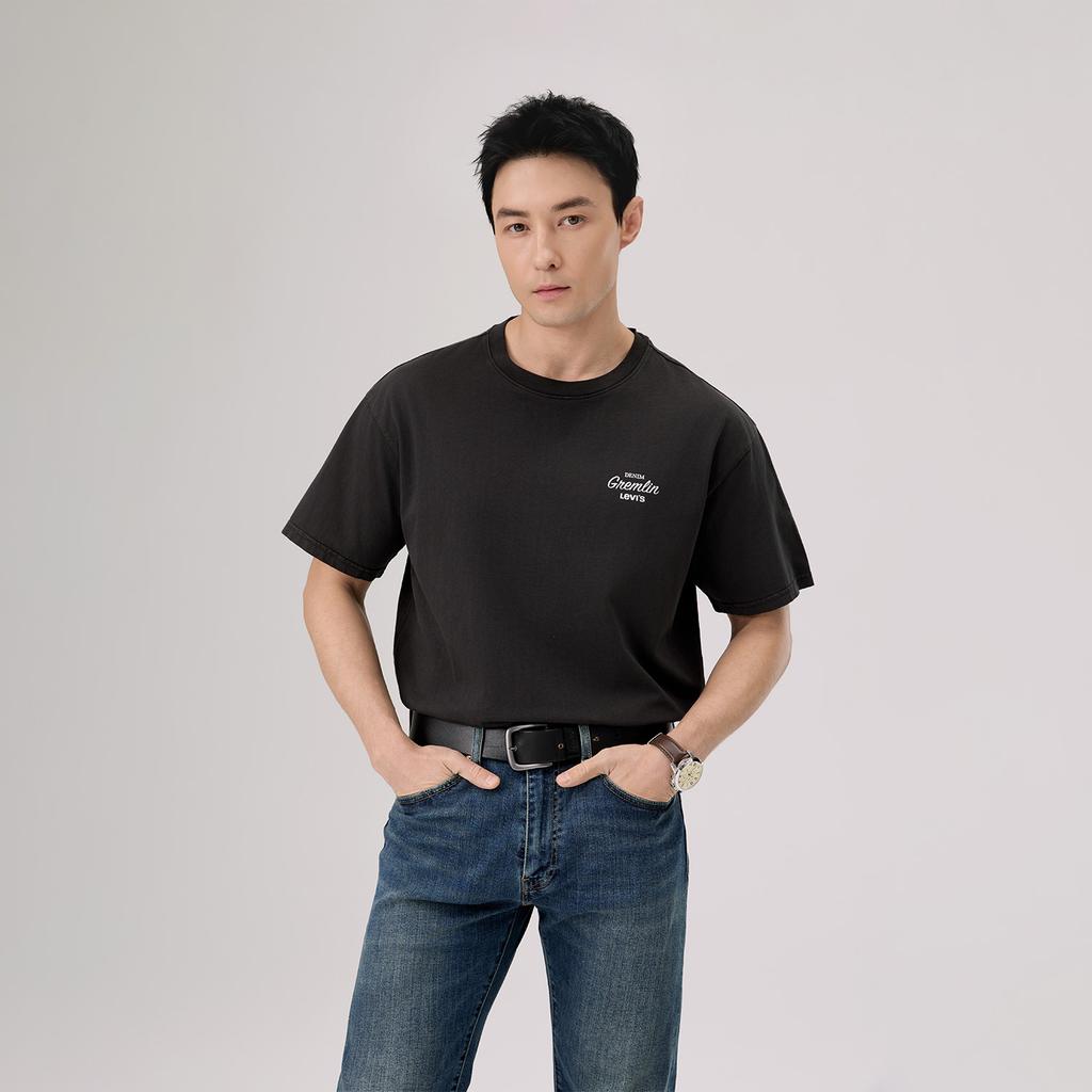 Levis Mens Vintage Print Comfortable Versatile Short Sleeve T-Shirt Unisex tops 004H0-0019