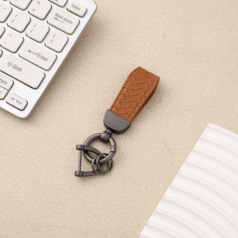 Cross-border Year of the Horse Car Home Keychain Wrist Rope Motorcycle Pendant Men's and Women's Metal Braided Rope Bag Key Chain