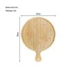 Japanese Style Bamboo & Wood Pizza Board - Round Tray with Handle (8", 9", 10")