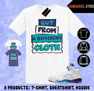 Shirt Matching AJ 5 Grape 2025 To Match Sneaker Cut From Different Cloth T-Shirt Unisex T-Shirt