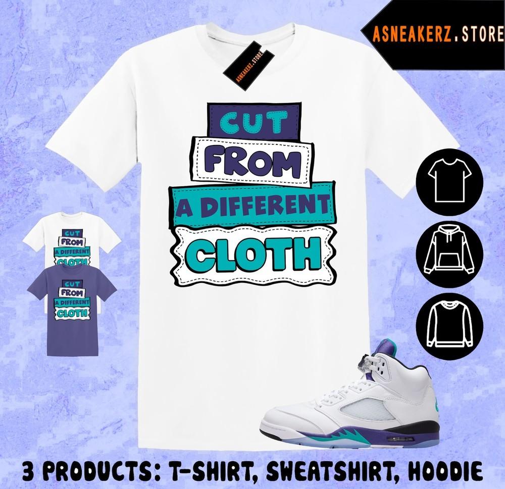 Shirt Matching AJ 5 Grape 2025 To Match Sneaker Cut From Different Cloth T-Shirt Unisex T-Shirt