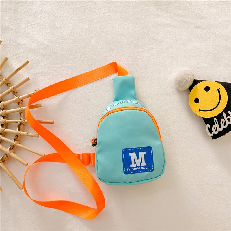 Letter Kids Casual Design Canvas Crossbody Bag For Daily Travel Play And