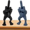 Middle Finger Figure With Legs Funny Figurine Gag Statue With Legs Hand Gesture Figurines Creative Resin Finger Sculpture