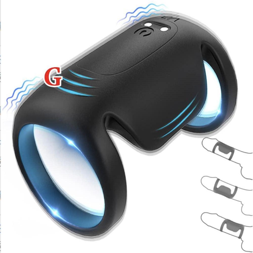 Mitmekordselt kantav vibreeriv peeniserõngas täiskasvanud meestele, paaridele, meestele, paaridele, mini silikoonrõngas G-punkti stimulaator, meeste seksmänguasjad