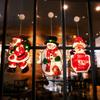 Christmas Santa Claus Snowman Suction Cup Window Hanging Lights Christmas Decoration for Home New Year LED Decorative Lights