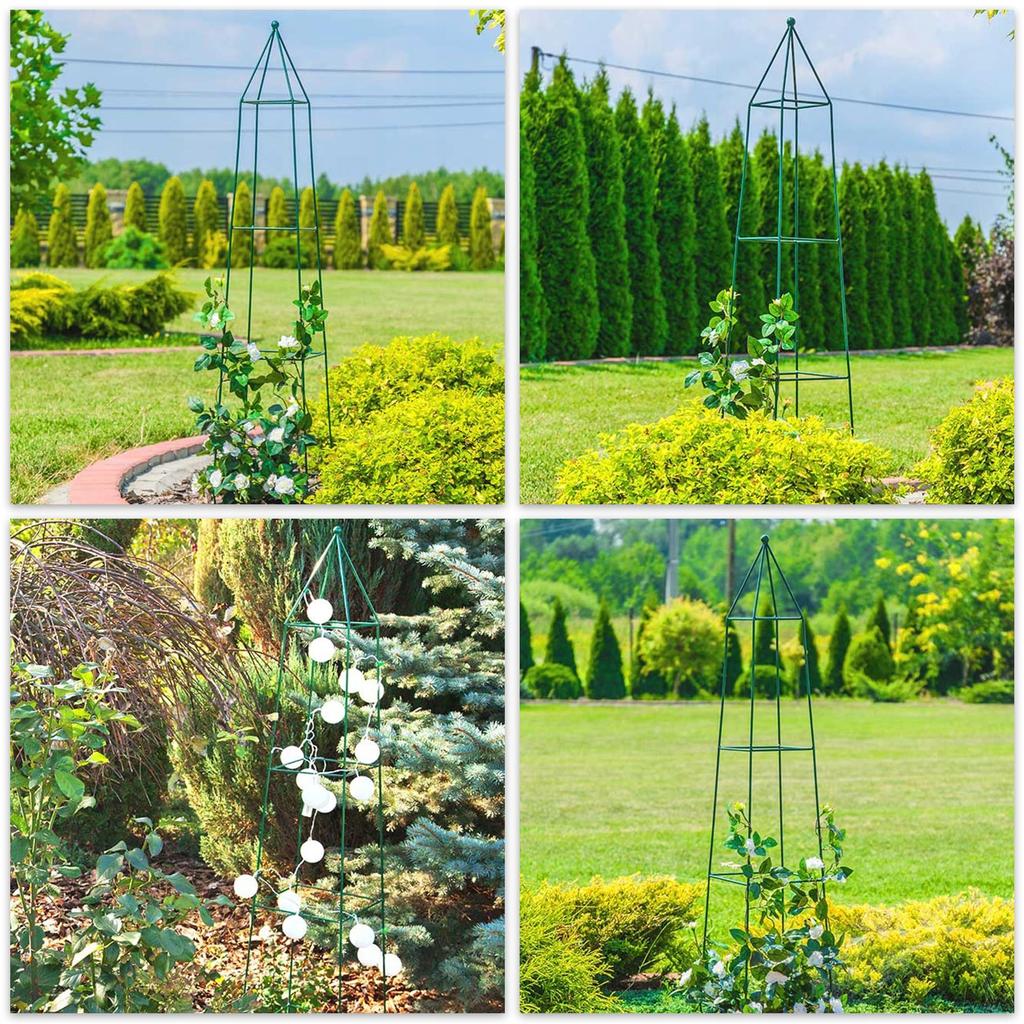 KADAX Metal Garden Pergola Pyramid For Climbing Plants Roses Column For Garden