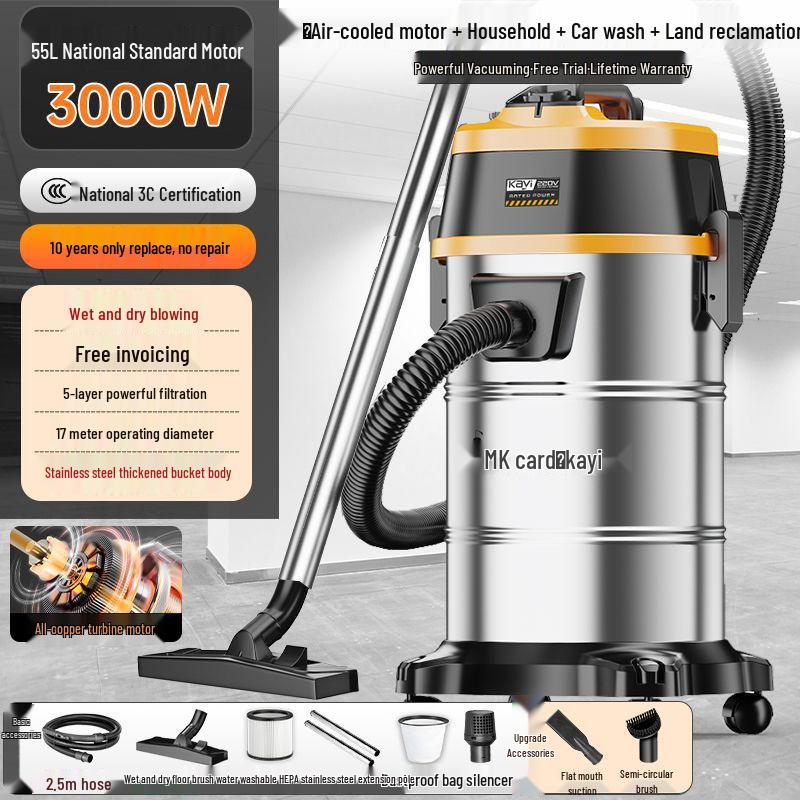 High-Power Household Vacuum Cleaner: Strong Suction for Car, Floor, Carpet, and Grout Cleaning