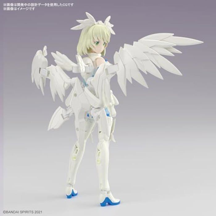 Figurine - BANDAI - SIS-Dc88w ELIENE-ELIERICA - Kit tout-en-un - 3 visages interchangeables - Ailes articulées