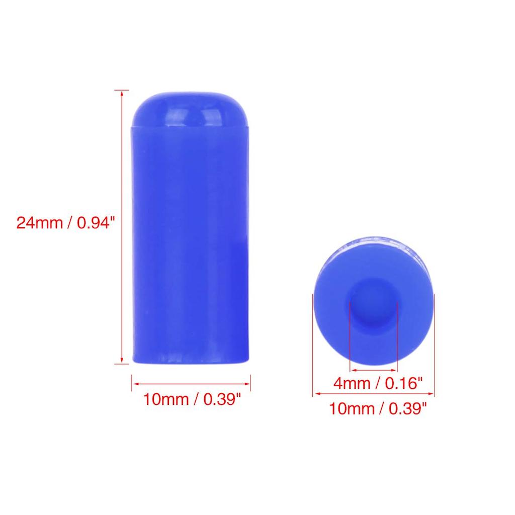 uxcell Silicone Blanking Cap 4mm Intake Vacuum Hose Tube End