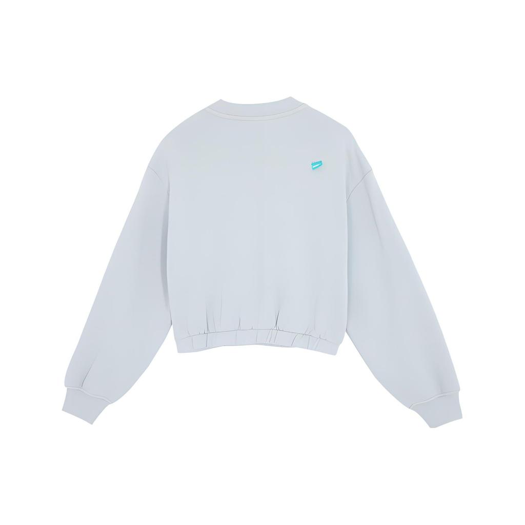 Puma Classics Lounge Girl Cropped Rundhals-Sweatshirt Damen Sweatshirt Platingrau 625167-80