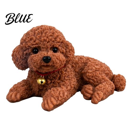 Miniature Sleeping Dog Decor Realistic Puppy Dashboard Ornament Cute Figure Pet Keepsake for Birthday Gift Vivid Statue Car Interior Desk Decoration