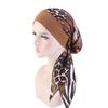 New fashion printed flowers women inner hijabs caps muslim head scarf turban bonnet ready to wear ladies wrap under hijab cap