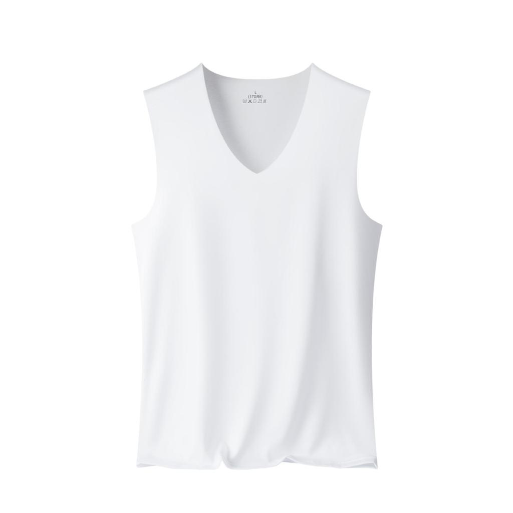 Men's Ice Silk Seamless Sleeveless Vest - Summer Sportswear Waistcoat