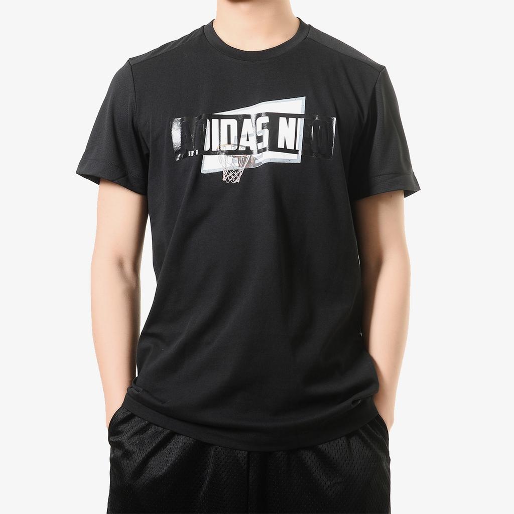 Adidas Neo Comfortable Soft Round Neck Short Sleeve T-Shirt Men Tops Black DN7381