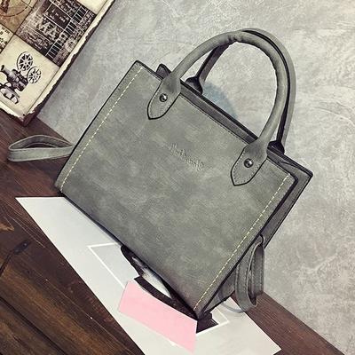 Women's Fashion Leather Shoulder Bags with Corssbody Bag&Handbag Gray