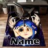 Custom Coraline Mat Personalized Name, Polyester Washable Indoor Entryway Rug, Gift for Christmas, Easter, Thanksgiving Day