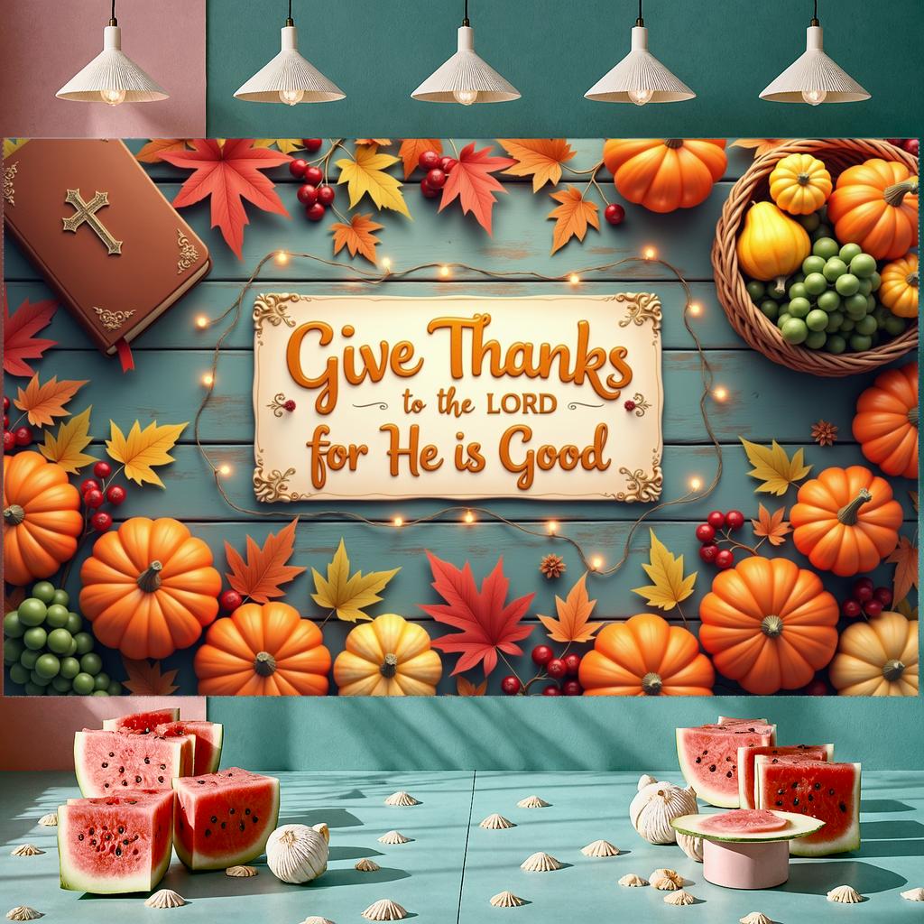 Seasonal Banner Inspirational Quote Inspirational Sign Gratitude Banner Colorful Display Autumn Banner For Thanksgiving Seasonal