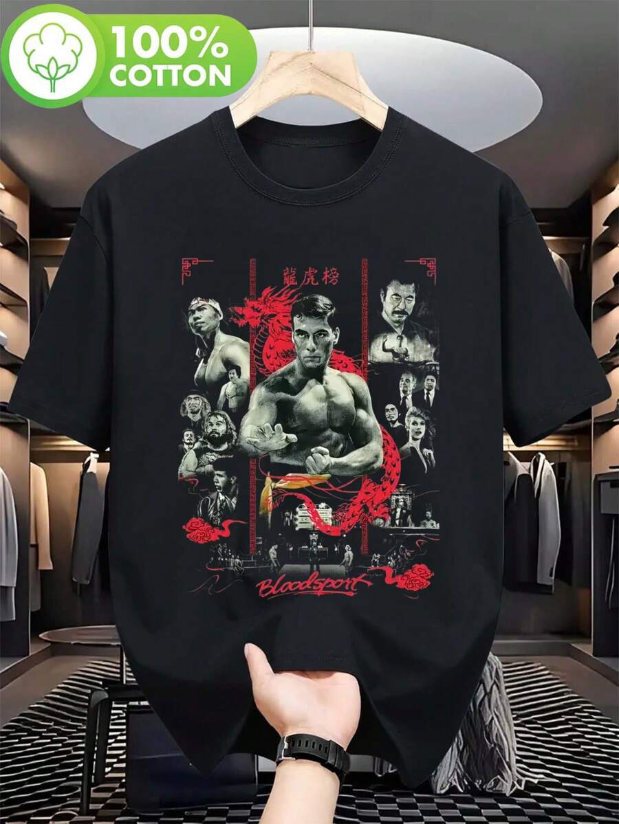 Y2k TShirtY2k TShirtClassic Figure Bloodsport TShirt Unisexs Martial Arts Jean Claude Van Dammeie Top Frank S