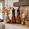 Leaf Gown Halloween Witch Statue Vintage Leaf Witch Resin Ornament  Halloween Harvest