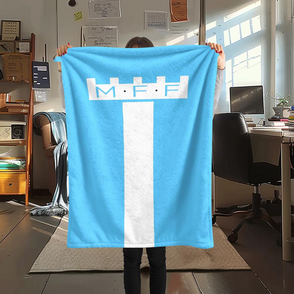 1Pc malmö ff  Print Flannel Blanket, High quality Comfortable for All Seasons, Home Decor, Warmth and Comfort, Perfect for Christmas GiftS