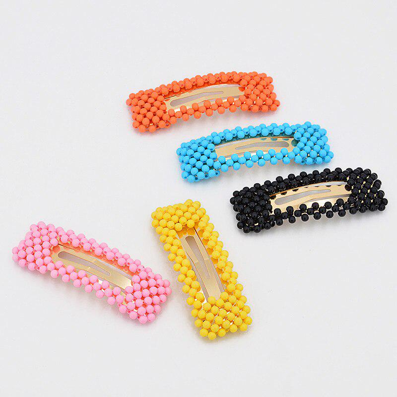 Barevné perleťové sponky do vlasů s kovovým trojúhelníkem 8 cm Čtvercové spony do vlasů Sponky do vlasů Vlasové doplňky