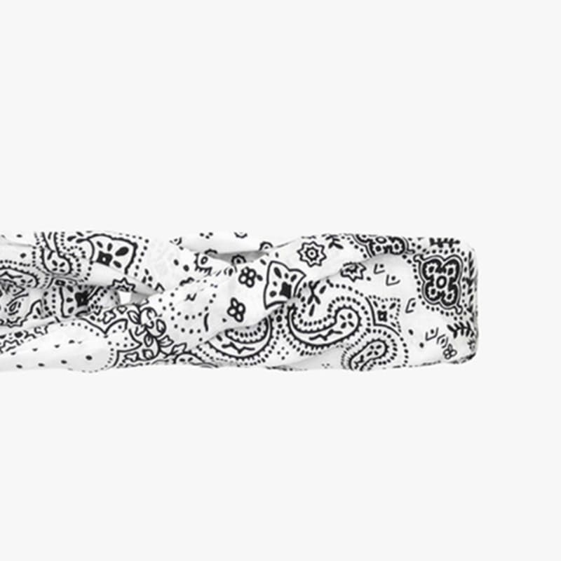 PINK PINEAPPLE PAISLEY HAIRBAND_WHITE