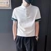 Summer New Contrasting Colors Polo Shirts Fashion Spliced Men's Clothing Polo-Neck Button Business Casual Short Sleeve T-shirts