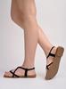Shoetopia Vibrant Strappy Square-Toe Thong Sandals For Women & Girls